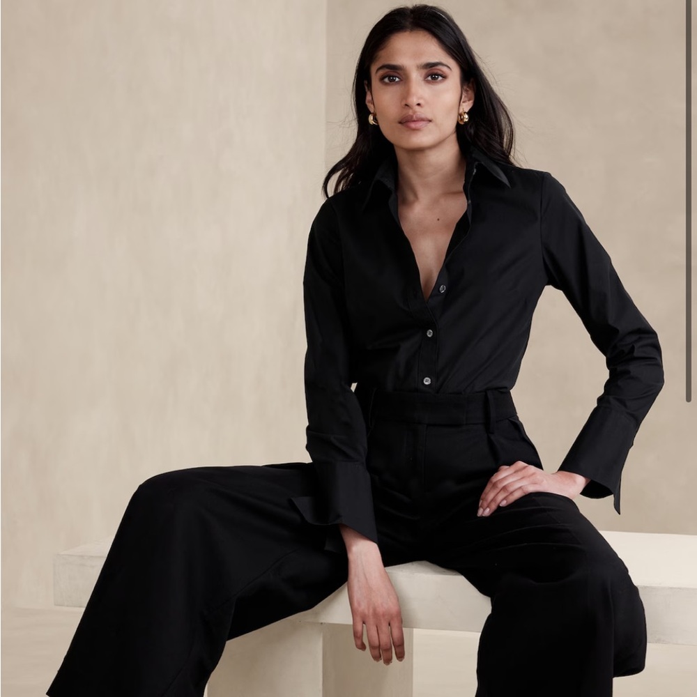 Banana Republic Riley II Tailored shirt size 4 Black
